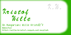 kristof wille business card